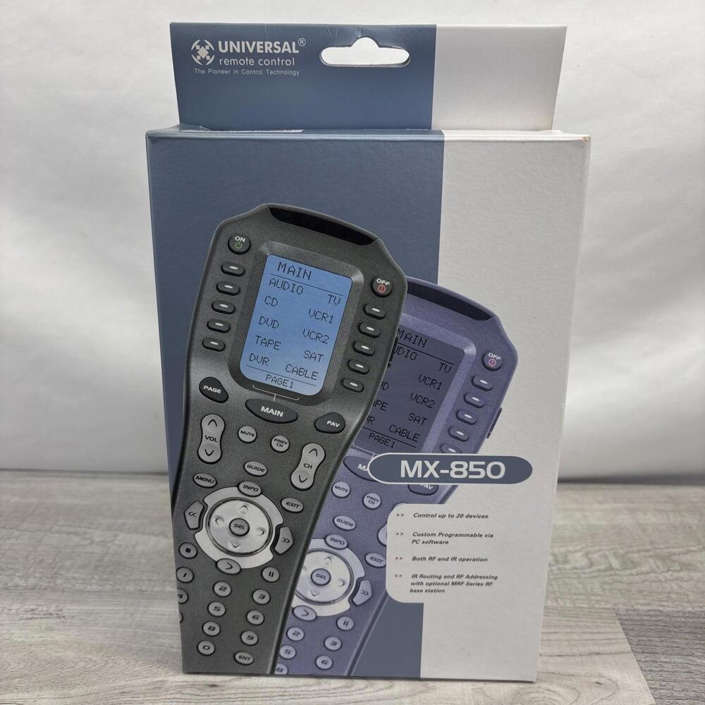 AEROS MX-850 Programmable URC Universal Remote Control RF IR w/Program cable